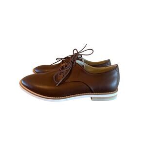 Calvin Klein Men’s Aggussie Oxford Tan Nappa Calf Leather Ankle 8.5M NWOB Shoes